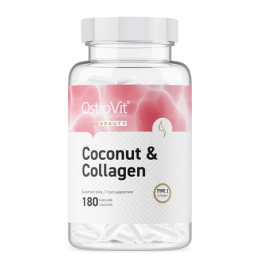 Marine Collagen & MCT Oil from coconut, 180 capsule, pentru a regenera articulatiile deteriorate OstroVit Colagen marin &amp; Ul