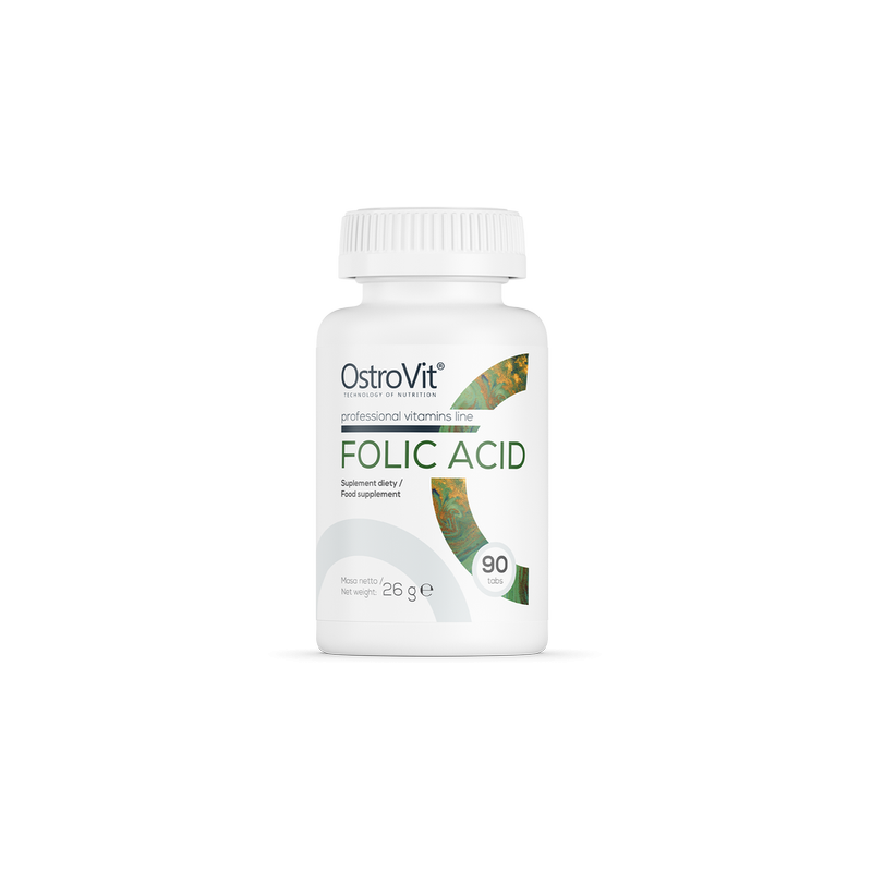 OstroVit Folic Acid, 400 mcg, 90 tablete Beneficii acid folic: este esential pentru sanatatea celulelor rosii din sange si pentr