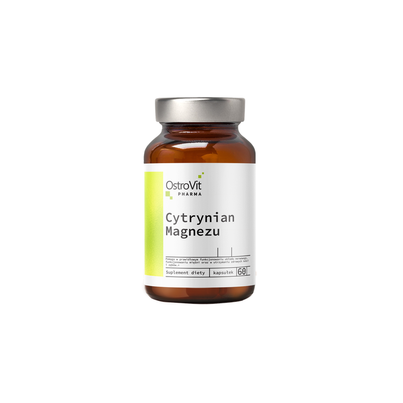 OstroVit Pharma Magnesium citrate, 60 capsule Beneficii magneziu citrat: regleaza tensiunea arteriala, minimizeaza migrenele, am