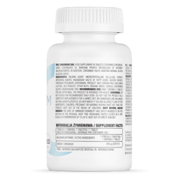 OstroVit Chromium 200, 200 tablete Proprietati ale ingredientelor continute in OstroVit Chrome: Ajuta la mentinerea unui metabol