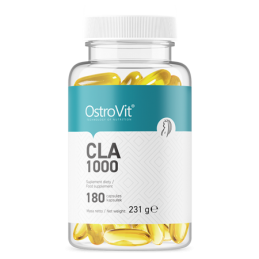 OstroVit CLA 1000 mg 180 Capsule (Acid Linoleic Conjugat) Proprietati ale ingredientelor continute on OstroVit CLA: Regleaza niv
