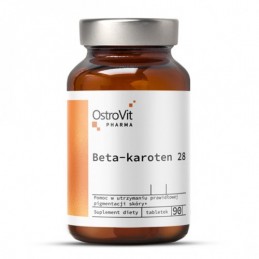 OstroVit Pharma Beta-carotene 28 mg, 90 tablete Daca intentionati sa reduceti riscul arsurilor solare si visati la un bronz de l