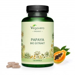 Vegavero Organic Papaya Extract 700 mg, 120 Capsule Beneficii Papaya: arzator de grasimi, ajuta la inlaturarea celulitei, reduce