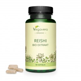 Vegavero Organic Reishi 600 mg, 60 Capsule Beneficii Reishi Ganoderma extract: reduce oboseala, are proprietati adaptogene, redu