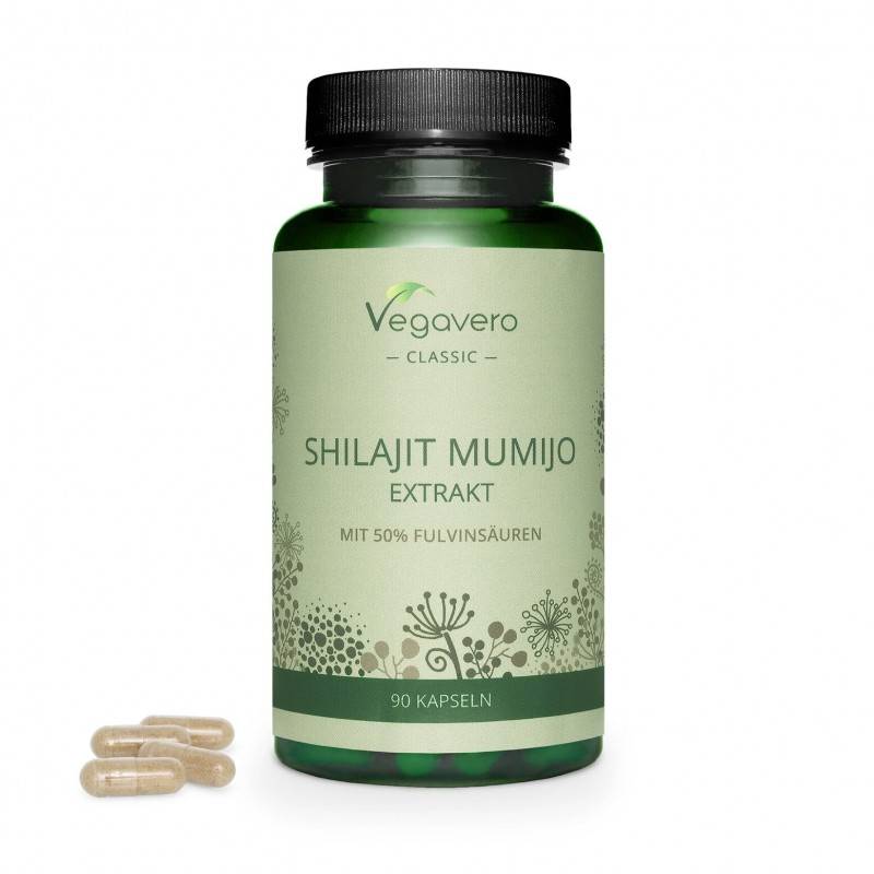 Shilajit Mumie Extract 500 mg, 90 Capsule, Vegavero BENEFICII MUMIO SHILAJIT: sustine sanatatea creierului, minimizeaza efectele