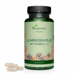 Vegavero L-Carnosine Plus, 90 Capsule DE CE L-CARNOSINA?
L-carnosina este concentrata in tesutul muscular si in creier. Ea actio