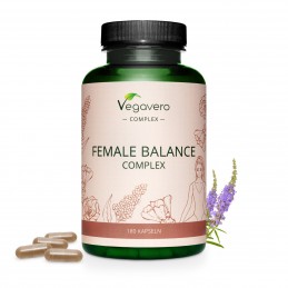 Vegavero Female Balance Complex, 180 Capsule (dezvoltat pentru femei) BENEFICII Female Balance Complex: Fierul, vitaminele B2, B
